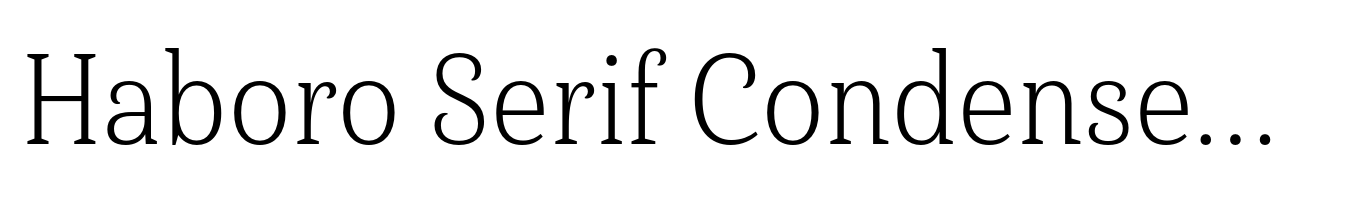 Haboro Serif Condensed Light